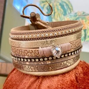 Lot of 2 Multi-Strand Cuff Bracelets